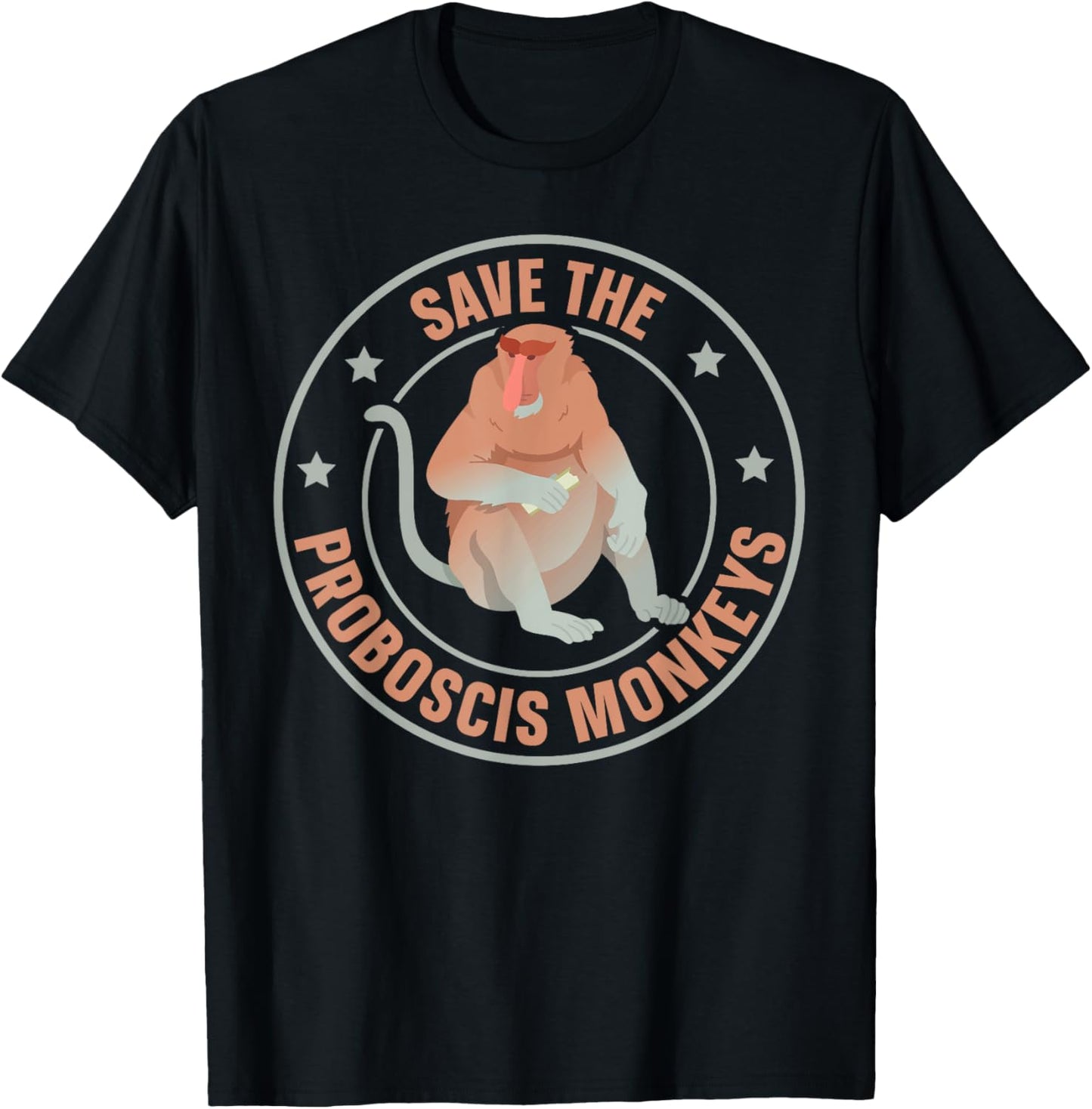 Save the proboscis monkeys Quote for a Proboscis Monkey Fan T-Shirt - T-Shirt | Black