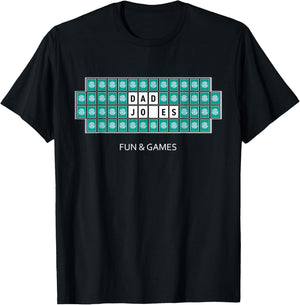 Wheel of Fortune Dad Jokes Father's Day T-Shirt - T-Shirt | Black