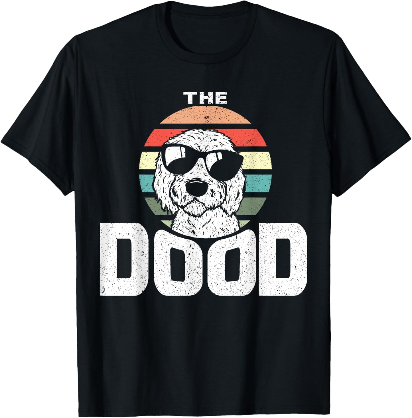 Retro The Dood Funny Goldendoodle Dog Lover Gift Her Men Women Girls Kids T-Shirt - T-Shirt | Black