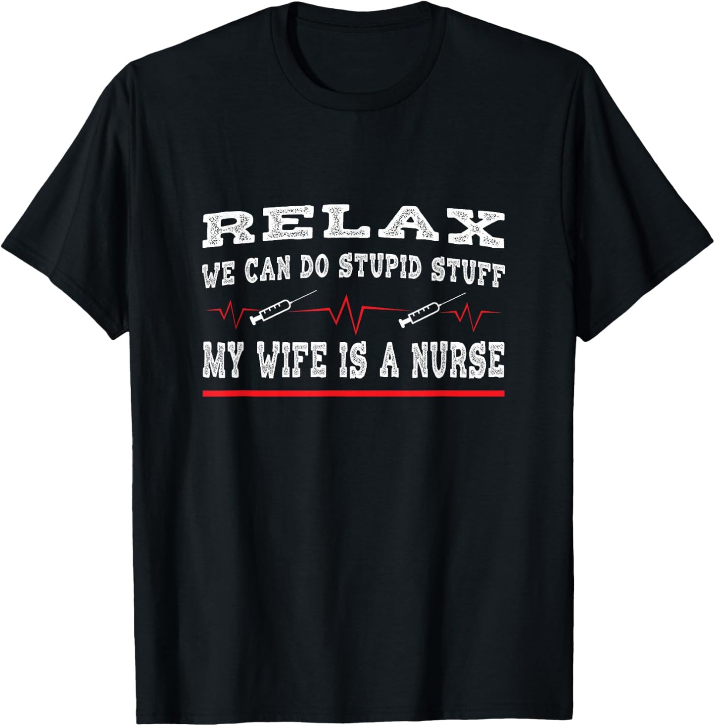 My wife is a nurse husband T-Shirt - T-Shirt | Black