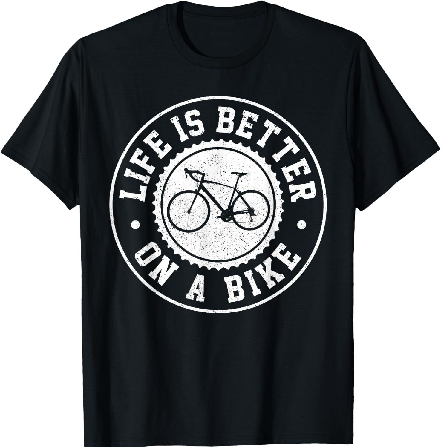 Bicycle Road Bike Cycling Road Cyclist Cyclist Gift T-Shirt - T-Shirt | Black