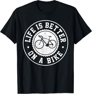 Bicycle Road Bike Cycling Road Cyclist Cyclist Gift T-Shirt - T-Shirt | Black