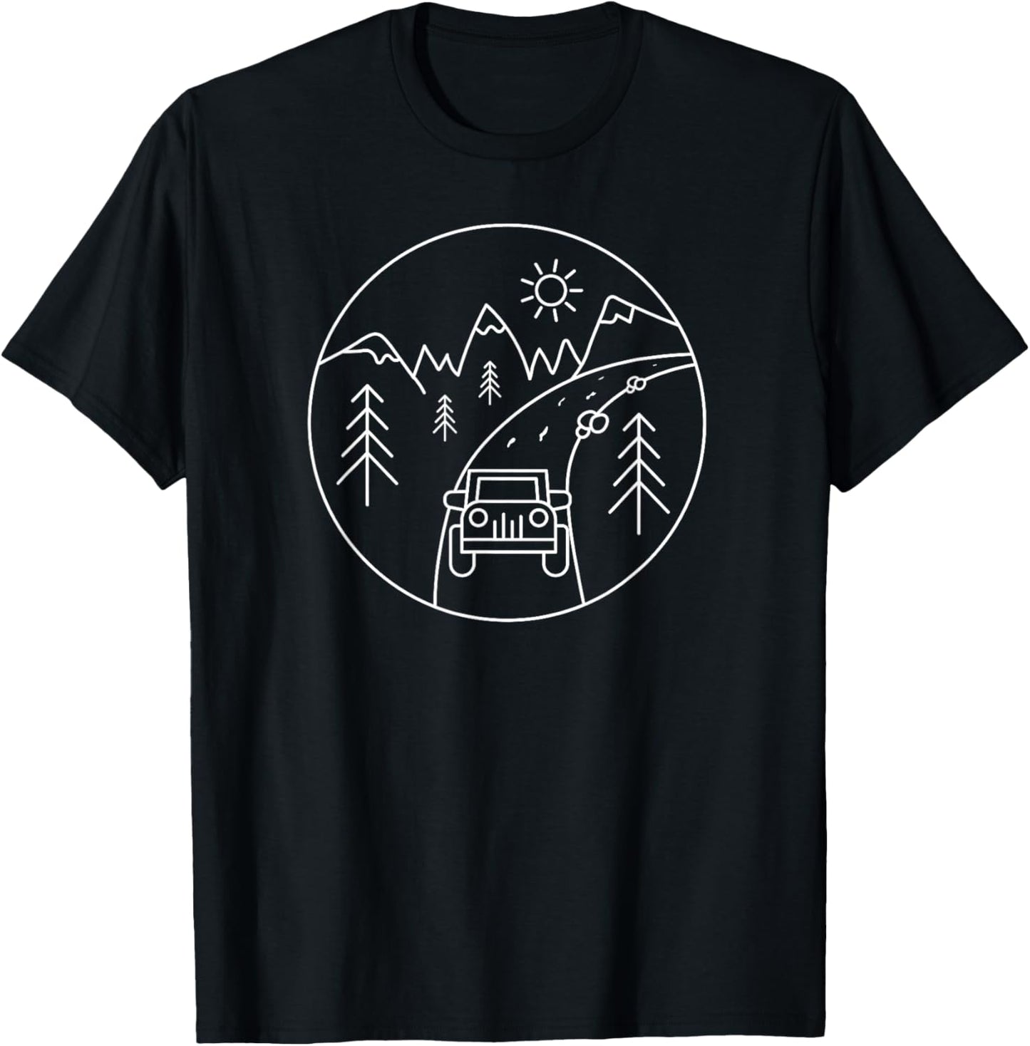 Mountain Offroading Outdoors Men Women Vehicle Car Off-Road T-Shirt - T-Shirt | Black
