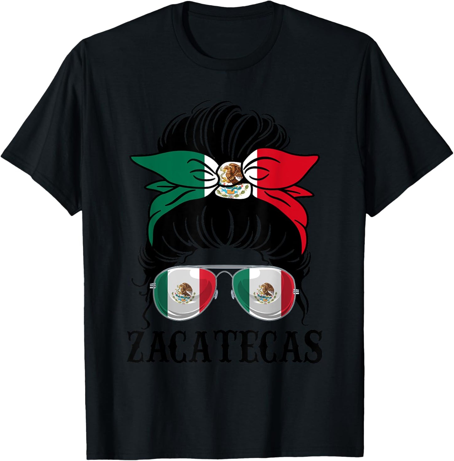 Zacatecas Mexico Pride Mexican Flag State T-Shirt - T-Shirt | Black