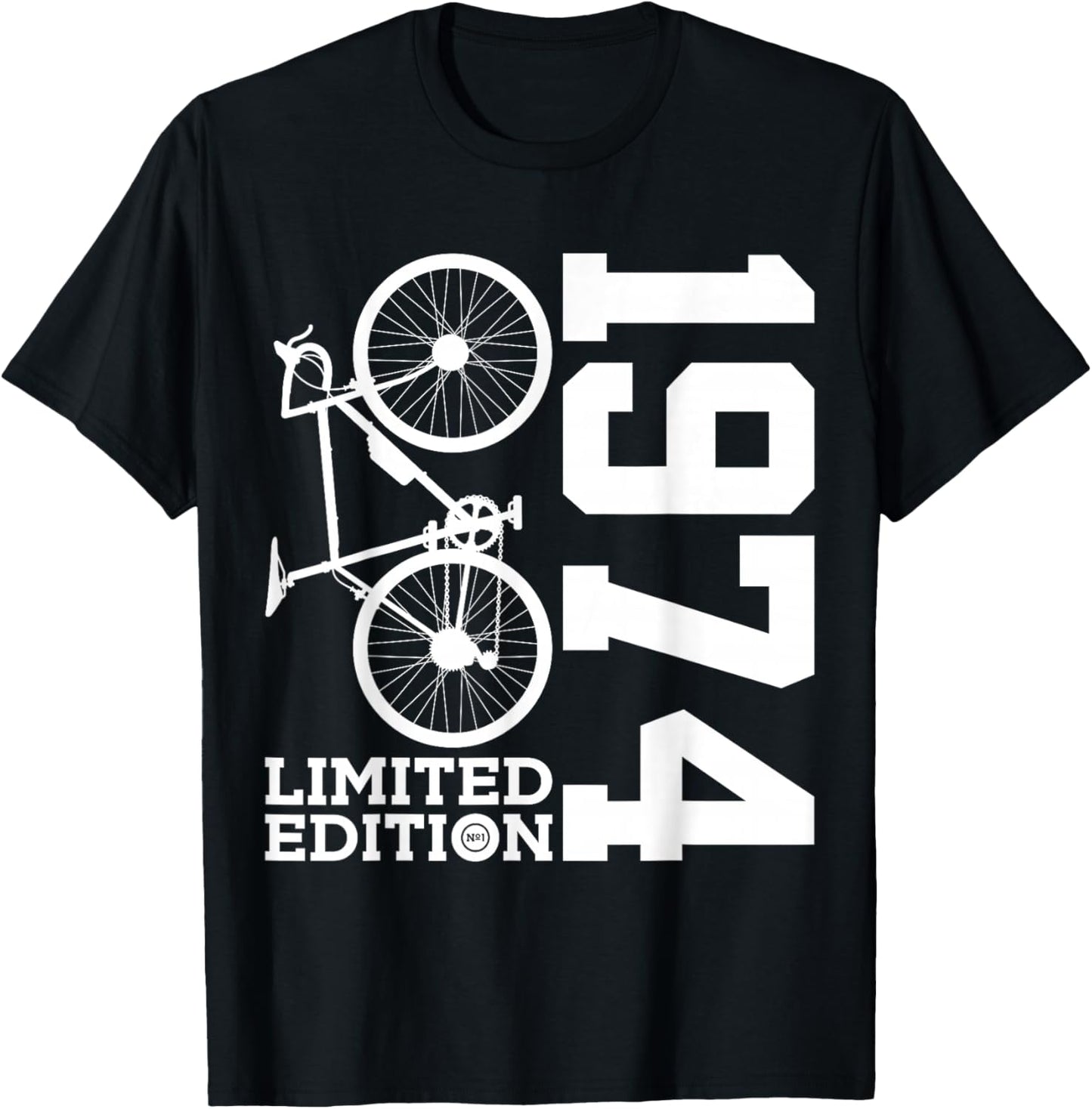 Cyclist 1974 Bike 52nd Birthday Racing Bike T-Shirt - T-Shirt | Black