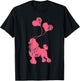 Balloons Heart Poodle T-Shirt - T-Shirt | Black