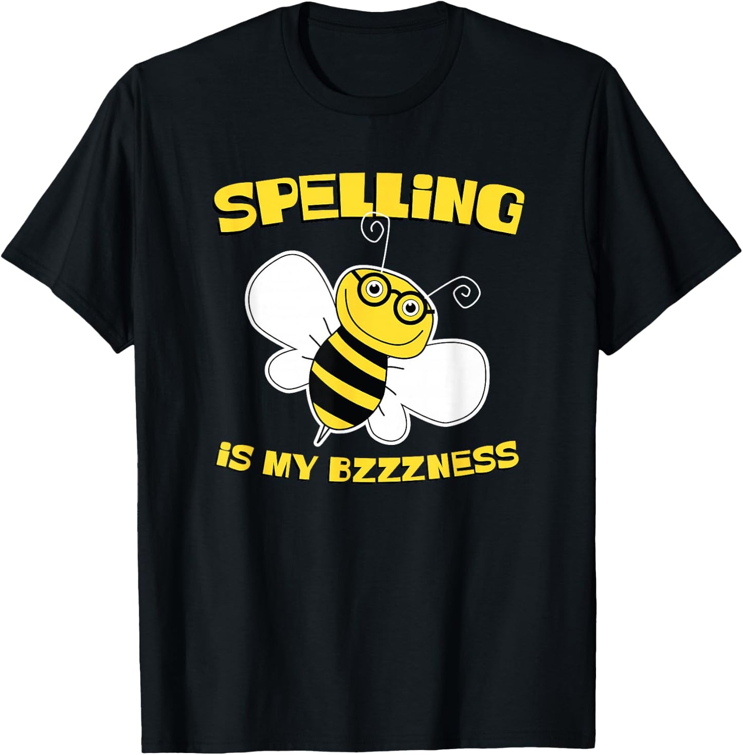 Cute Spelling Bee T Shirt for Competitive Word Loving Kids T-Shirt - T-Shirt | Black