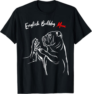 English Bulldog Mom Dog Mama Funny Women T-Shirt - T-Shirt | Black