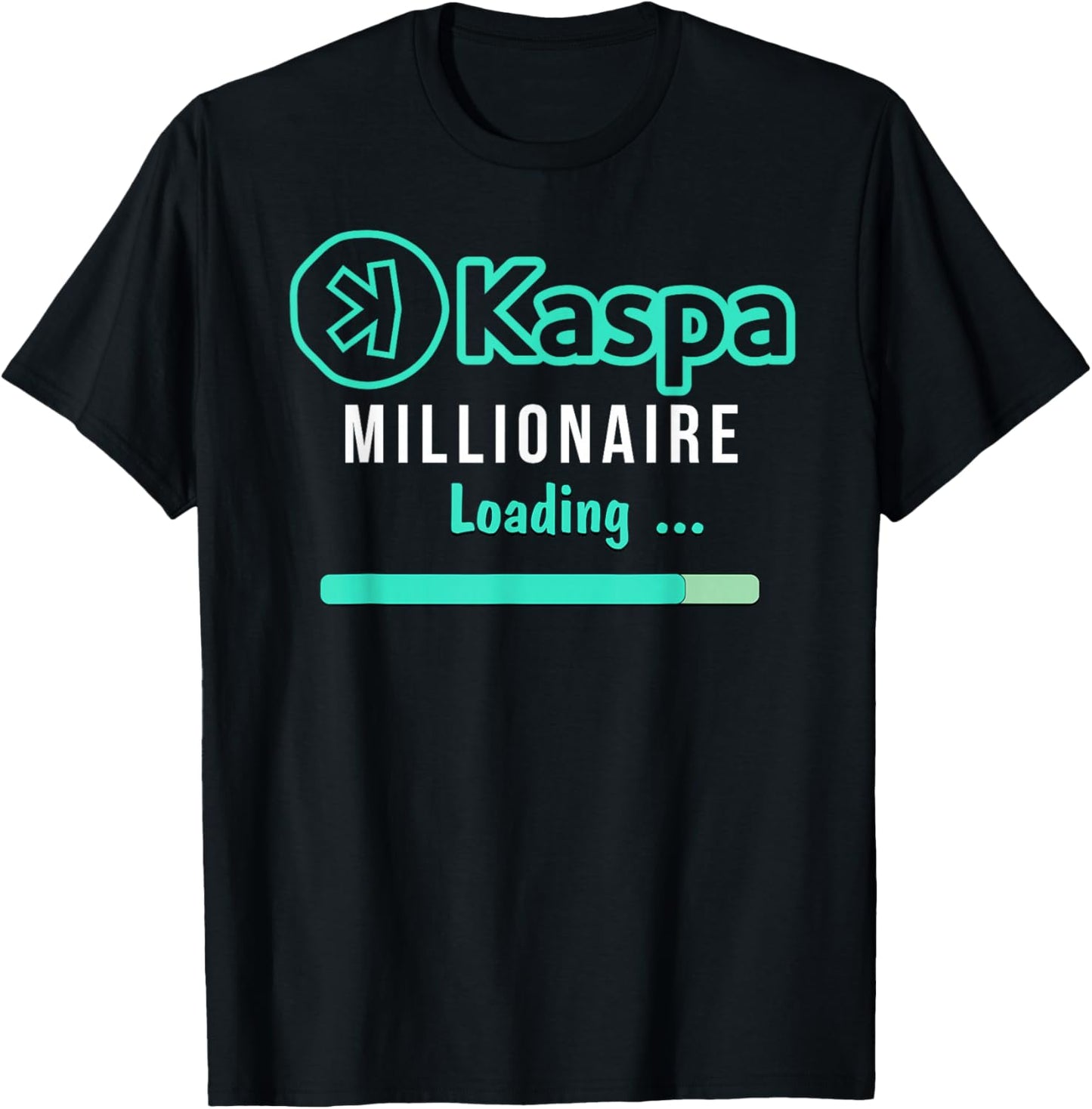 Kaspa Crypto Millionaire Loading Digital Bullrun Kaspa Miner T-Shirt - T-Shirt | Black