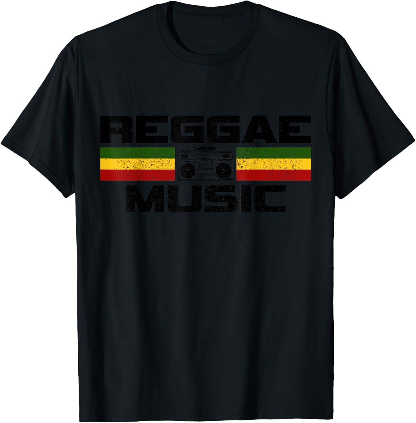 Reggae Music Rastafari Rasta Jamaica Gift T-Shirt - T-Shirt | Black