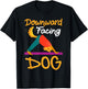 Funny Downward Facing Dog On Yoga Mat Yoga Pose Meditation T-Shirt - T-Shirt | Black