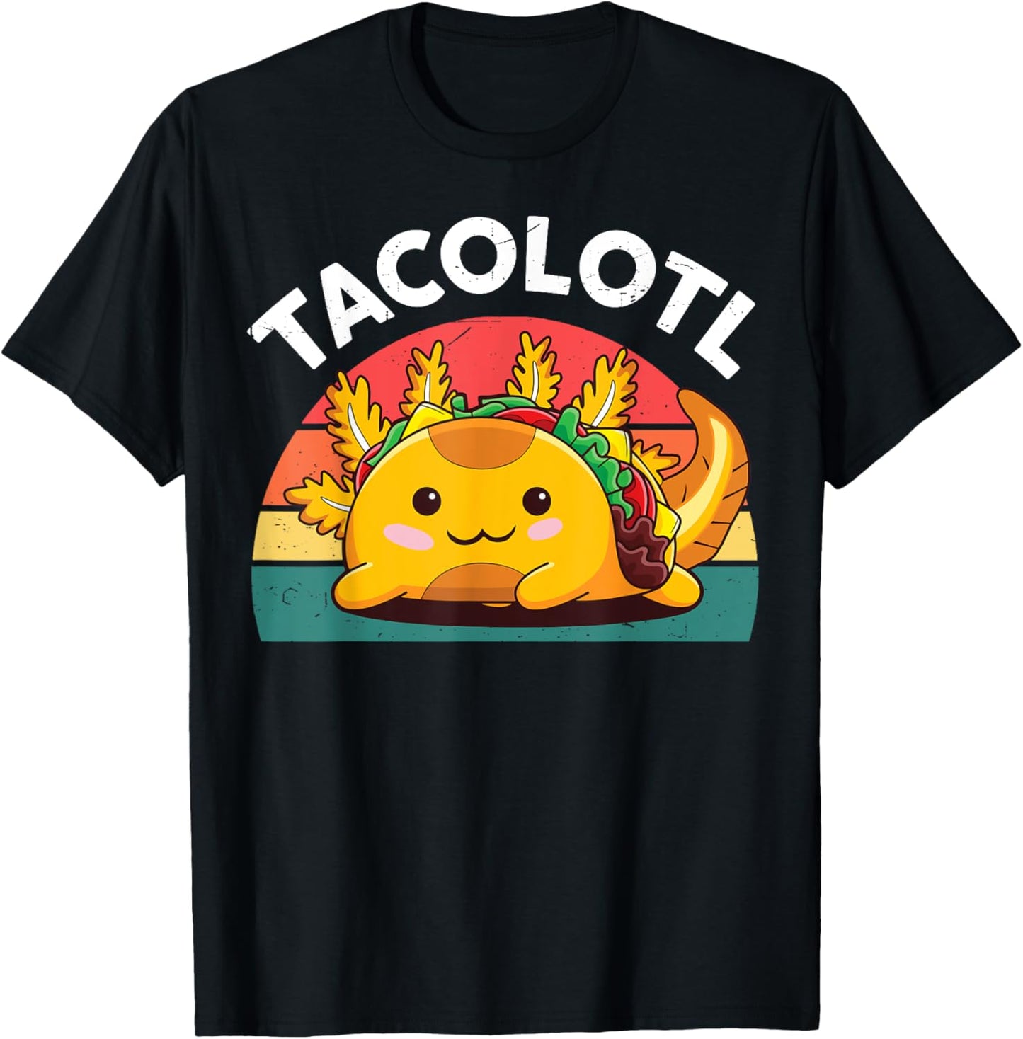 Taco Axolotl-Shirt Boys Girl Kids Funny Taco Tuesday Mexican T-Shirt - T-Shirt | Black