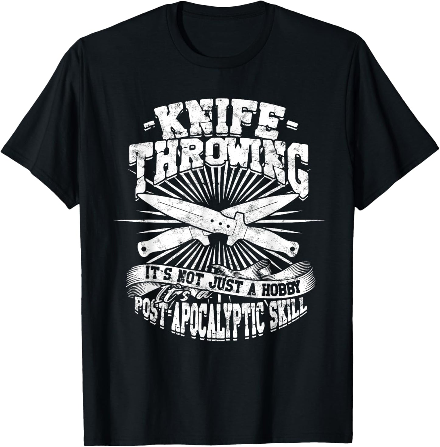 Knife Throwing Post Apocalyptic Skill T-Shirt - T-Shirt | Black