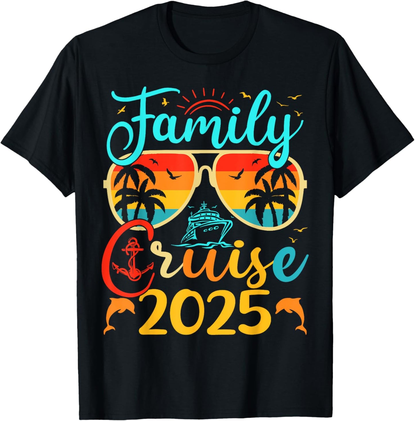 Family Cruise 2025 Summer Vacation Matching Family Cruise Women Kids T-Shirt - T-Shirt | Black