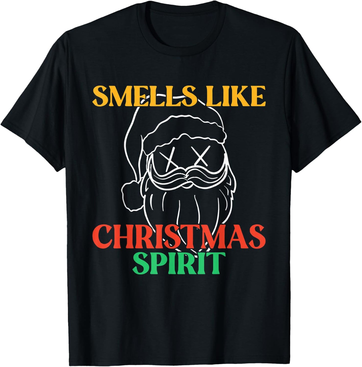 Smell Like Christmas Spirit Santa Claus T-Shirt - T-Shirt | Black
