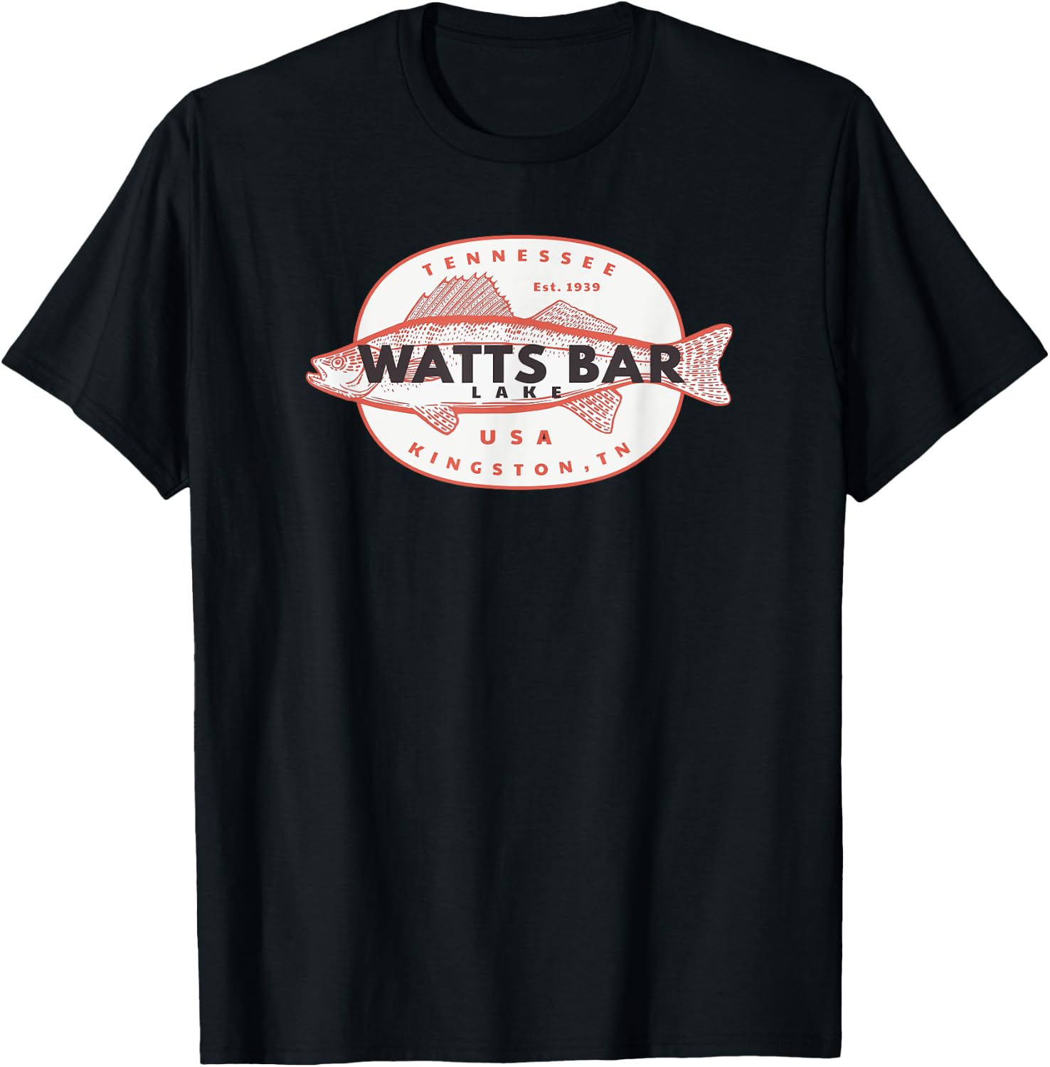 Watts Bar Lake fishing T-Shirt - T-Shirt | Black