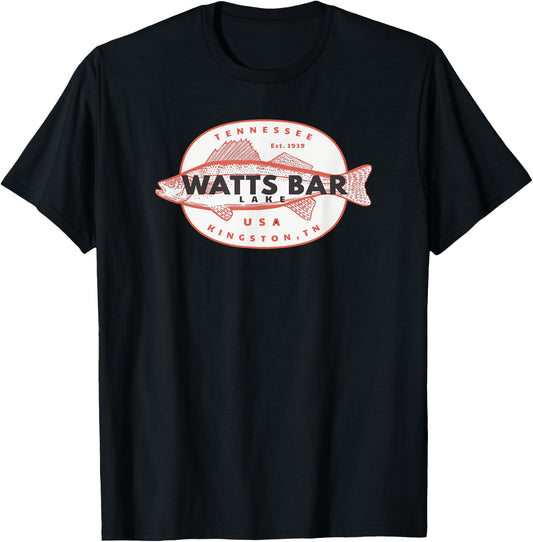 Watts Bar Lake fishing T-Shirt - T-Shirt | Black