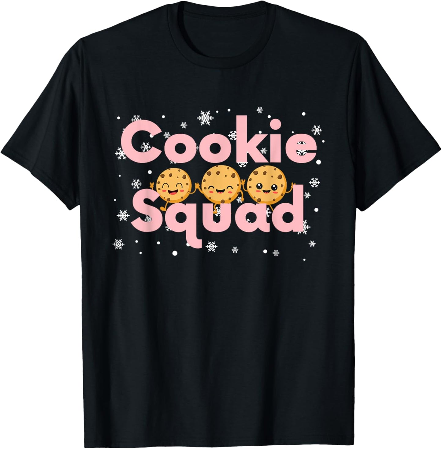 Cute Cookie Squad Christmas Baking Team T-Shirt - T-Shirt | Black