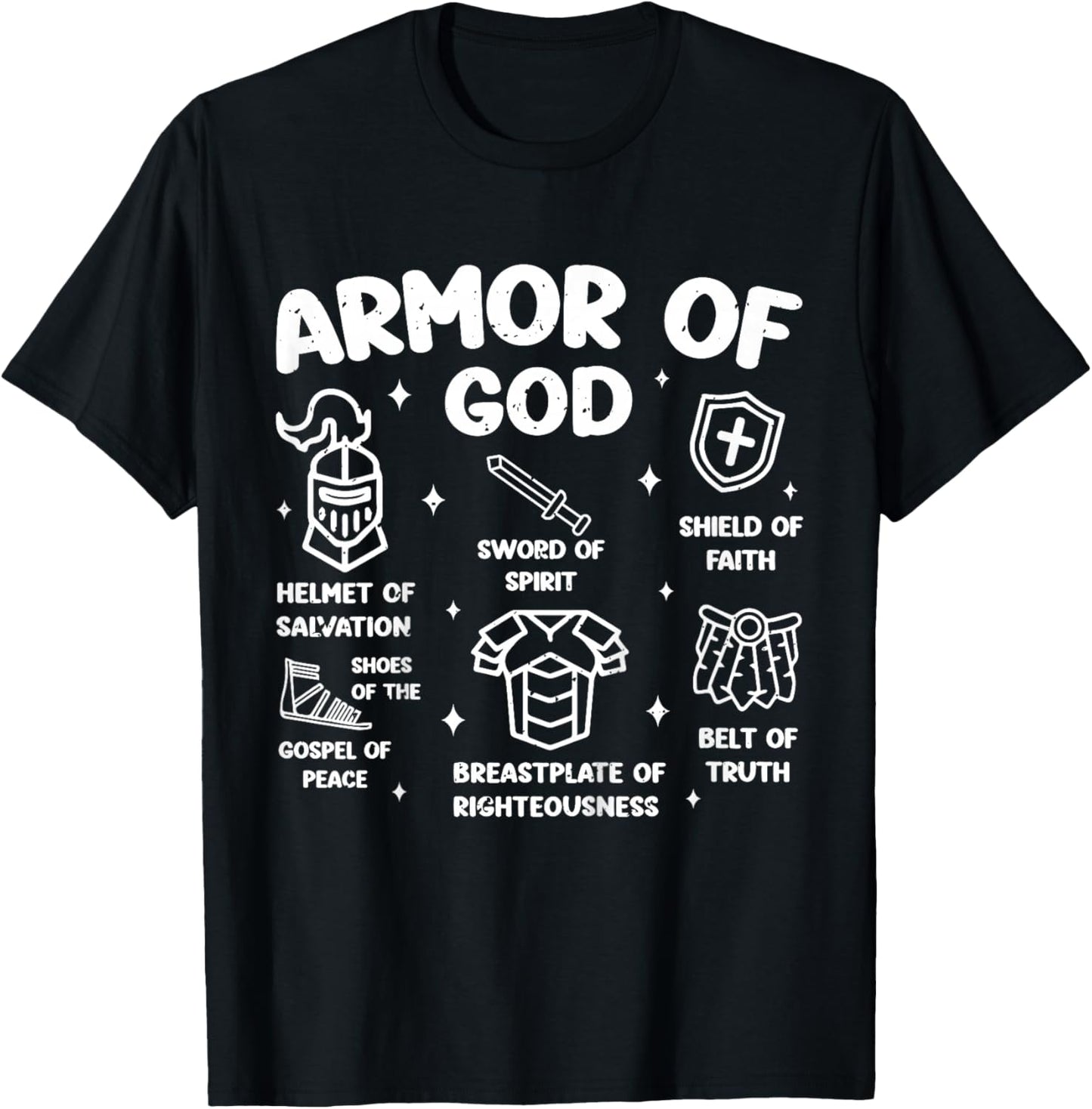 Kids Christian Lovers Armor of God Kids Jesus Faith Armor of God T-Shirt - T-Shirt | Black