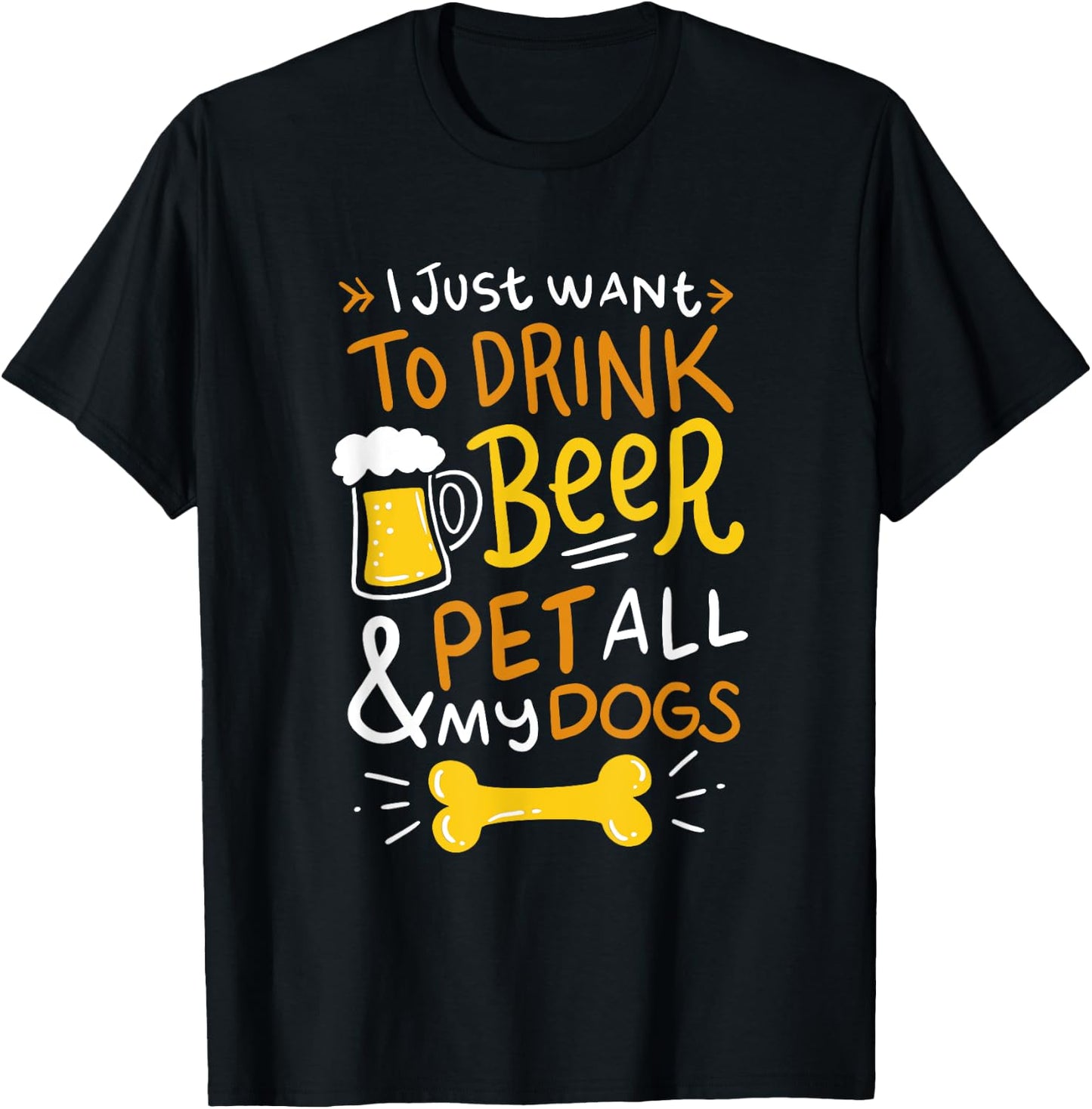 Funny Drink Beer And Pet Dog Animal Loving Quote Women T-Shirt - T-Shirt | Black