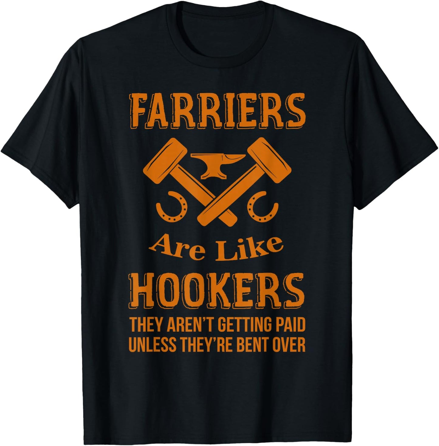 Funny Farrier Hoof Trimming Equine Horse Shoeing Hooves Gift T-Shirt - T-Shirt | Black