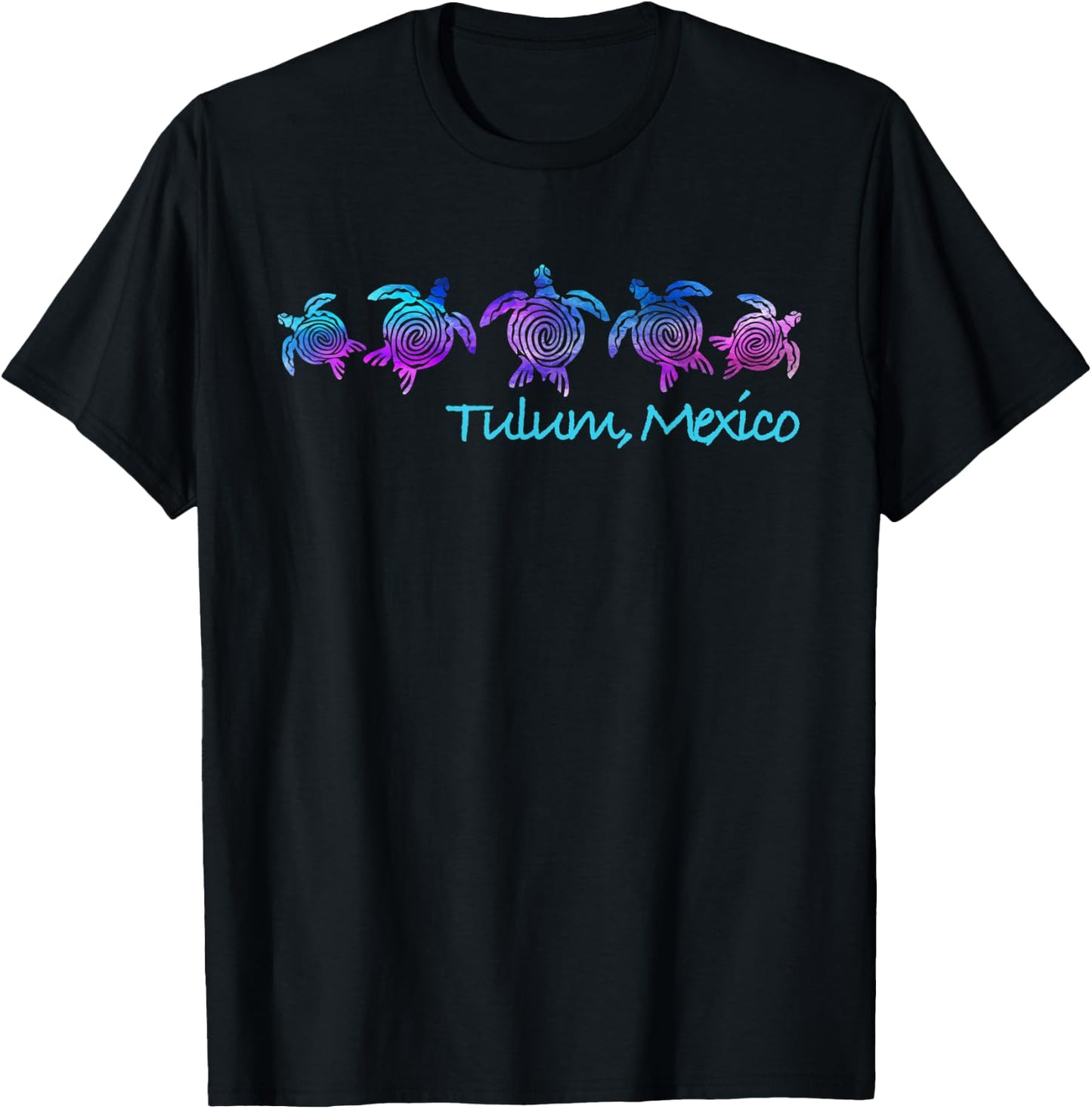 Tulum Beach Design / Tribal Turtle Gift Women Kids T-Shirt - T-Shirt | Black