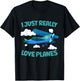 Airplane Lover Kids I Just Really Love Planes T-Shirt - T-Shirt | Black