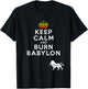 Stay Calm And Burn Babylon Rastafari Rasta Message JNK T-Shirt - T-Shirt | Black