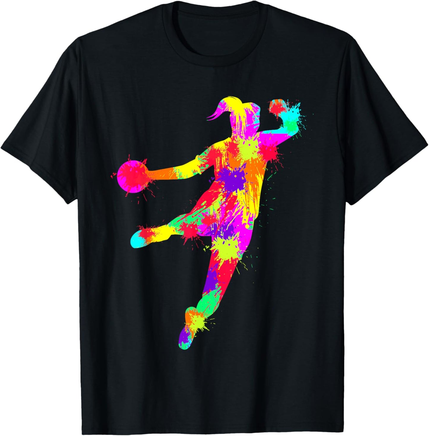 Handball Handballerin Handballspieler Mädchen Kinder T-Shirt - T-Shirt | Black