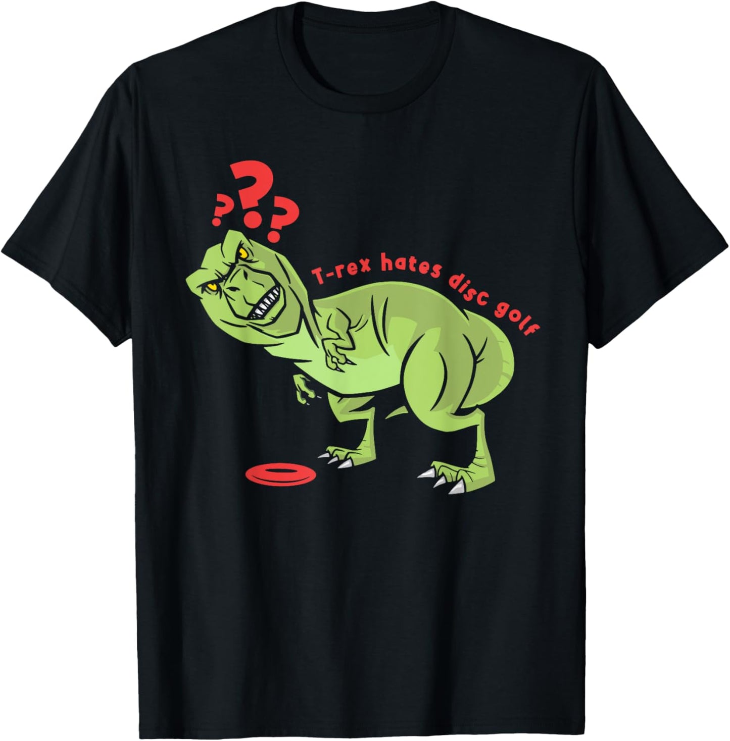 Funny Disc Golf T Rex Kids T-Shirt - T-Shirt | Black