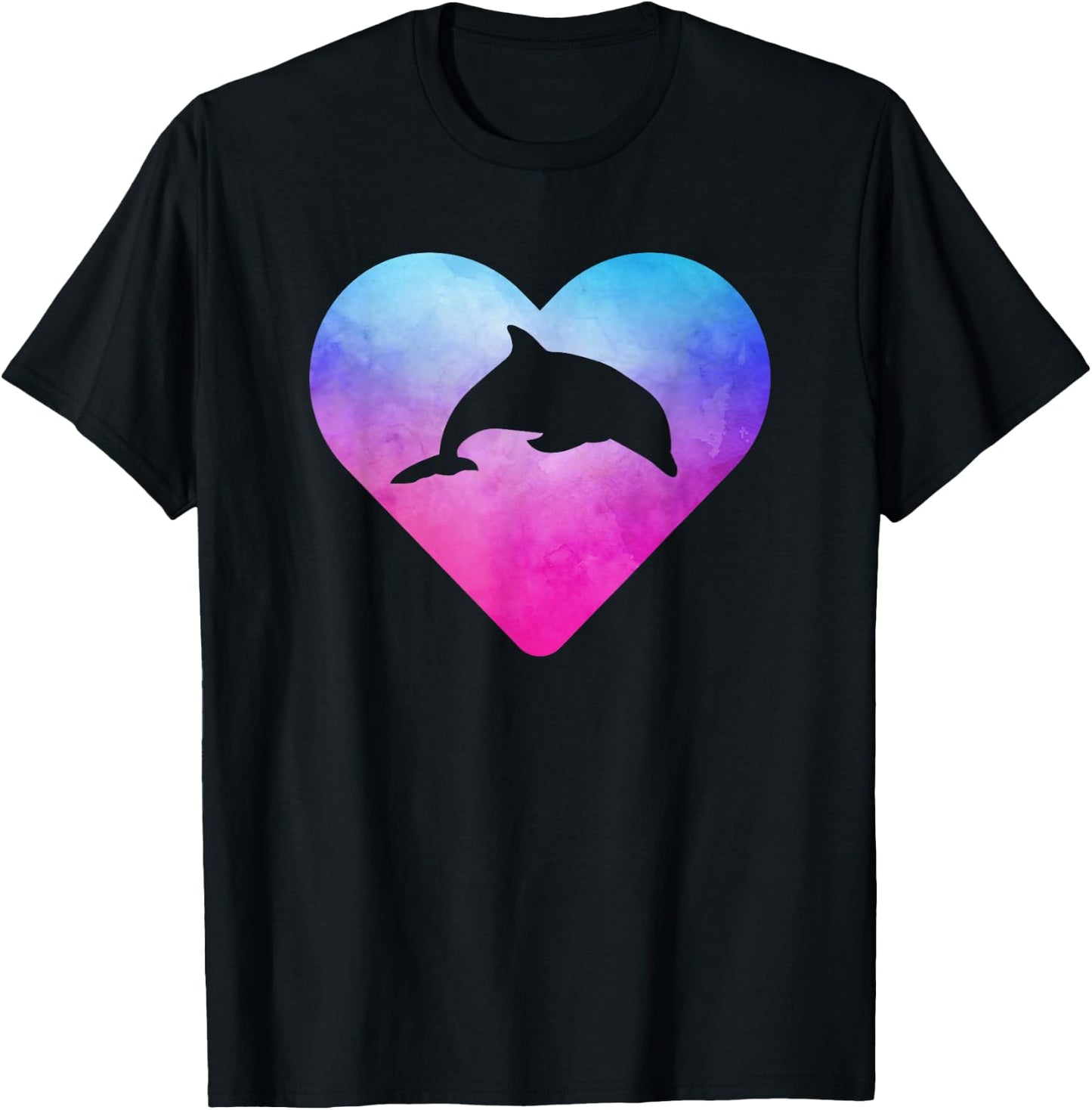 Women or Girls Dolphin T-Shirt - T-Shirt | Black