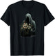 Halloween Costume Vintage Floral Ghost Pumpkin Funny Graphic T-Shirt - T-Shirt | Black