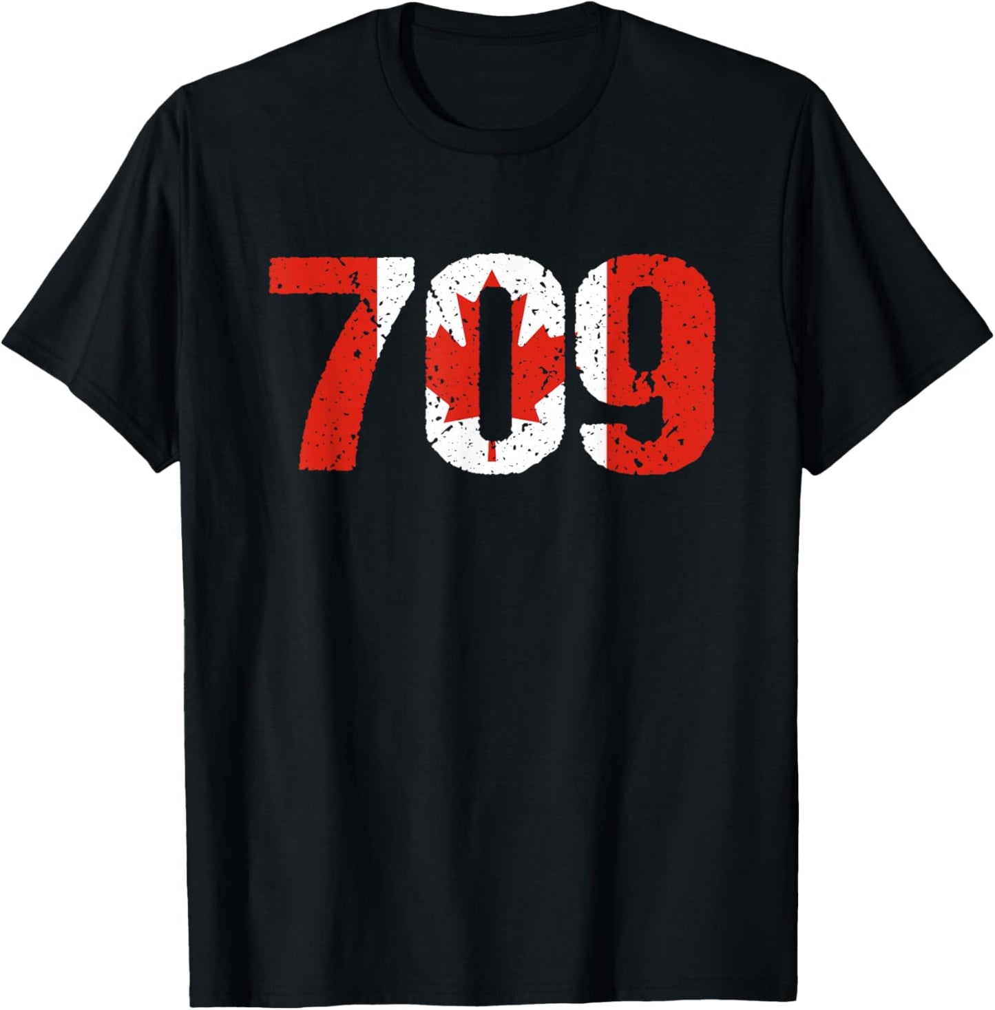709 Newfoundland and Labrador Area Code Canada T-Shirt - T-Shirt | Black