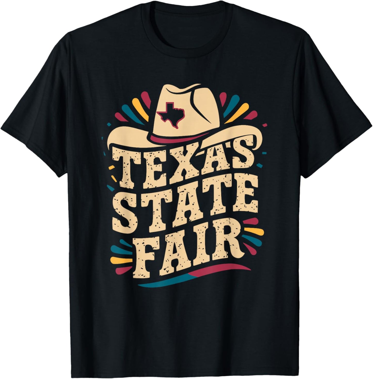 Texas State Fair Cowboy Hat Texas State Fair T-Shirt - T-Shirt | Black