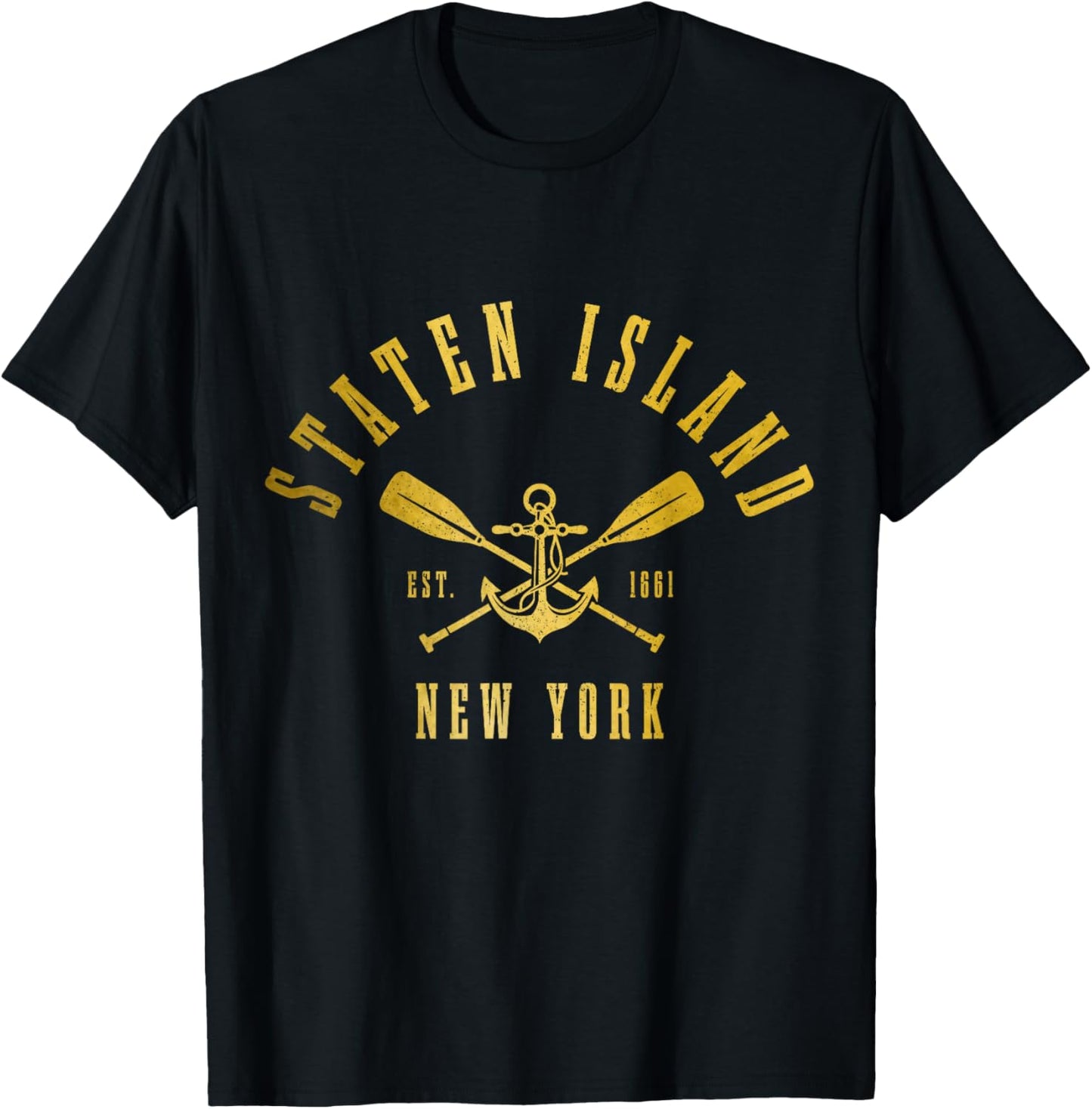 Staten Island New York Retro NY Pride T-Shirt - T-Shirt | Black