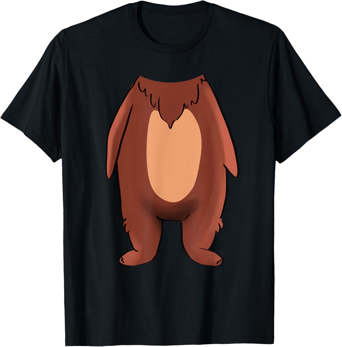 Bear Halloween Costume Shirt - Brown Grizzly Bear T-Shirt - T-Shirt | Black