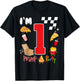 Pizza Lover 1st Birthday Crew 1 Year Old Funny Matching T-Shirt - T-Shirt | Black