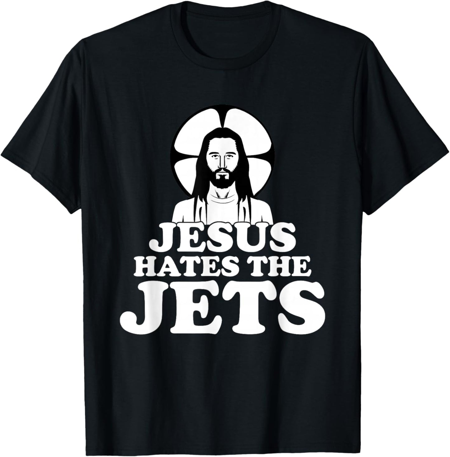 Jesus Hates The Jets T-Shirt - T-Shirt | Black