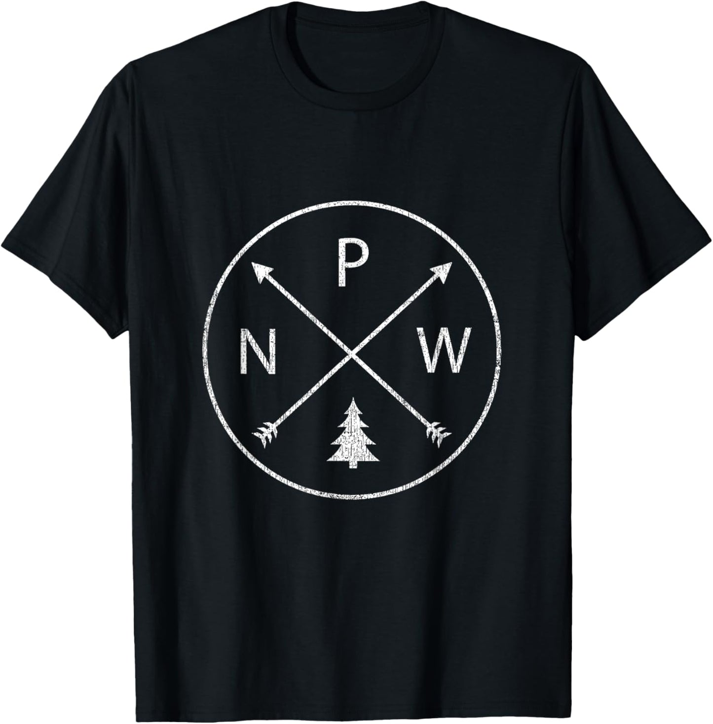 Pacific Northwest Shirt Arrows Pine Tree PNW T-Shirt - T-Shirt | Black