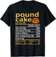 Pound Cake Nutrition Food Thanksgiving Costume Christmas T-Shirt - T-Shirt | Black