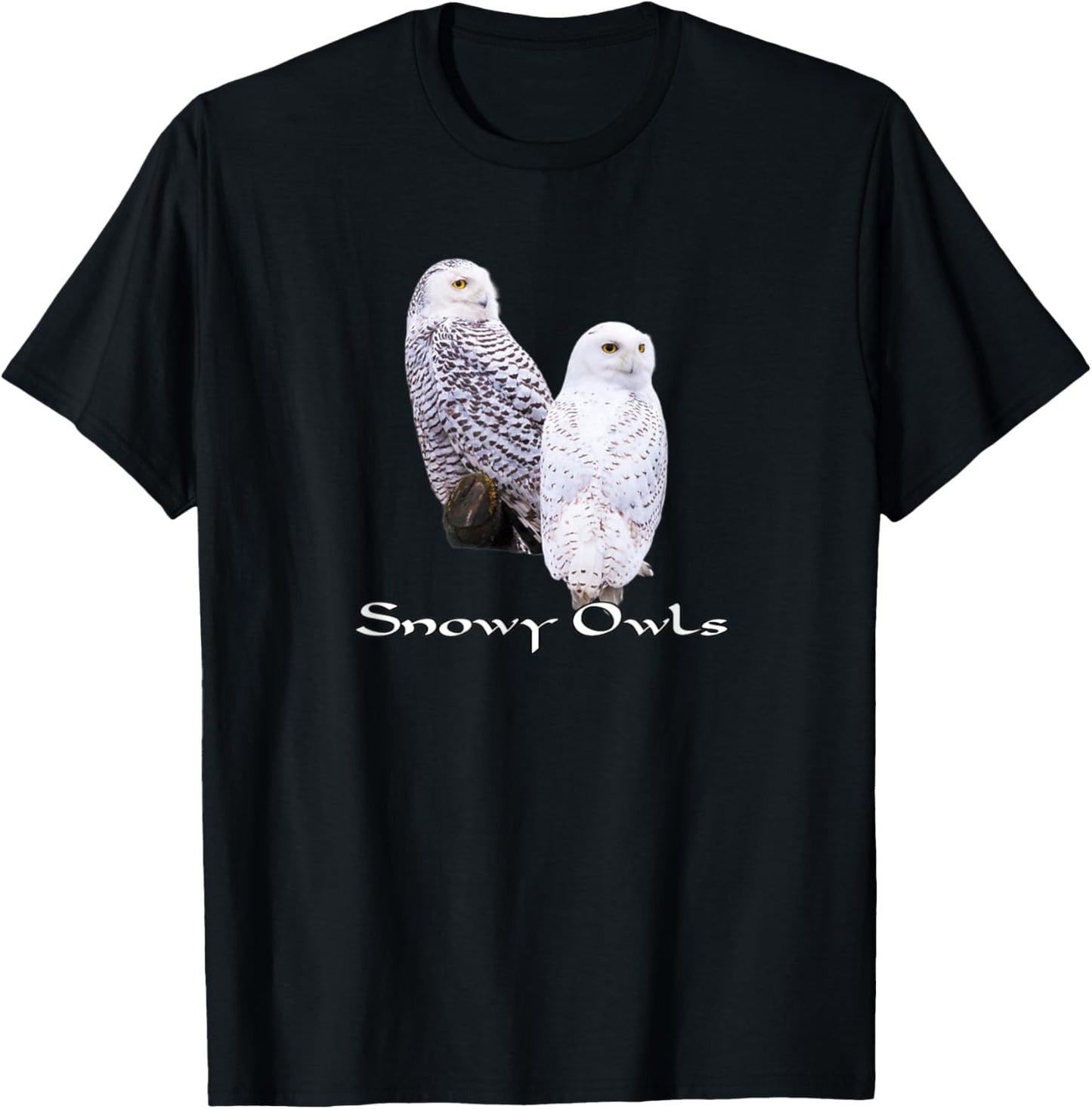 Snowy Owl Wildlife T-Shirt - T-Shirt | Black
