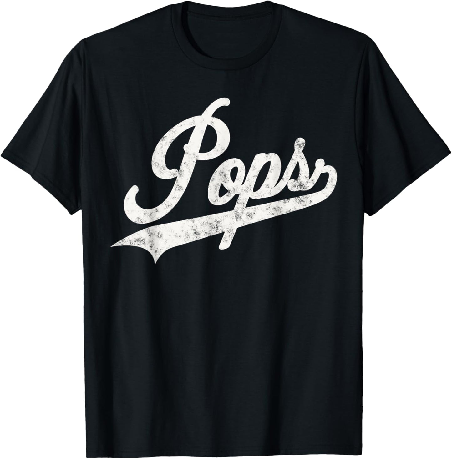 Pops Vintage Retro Style Father’s day Gift Papa Grandpa T-Shirt - T-Shirt | Black