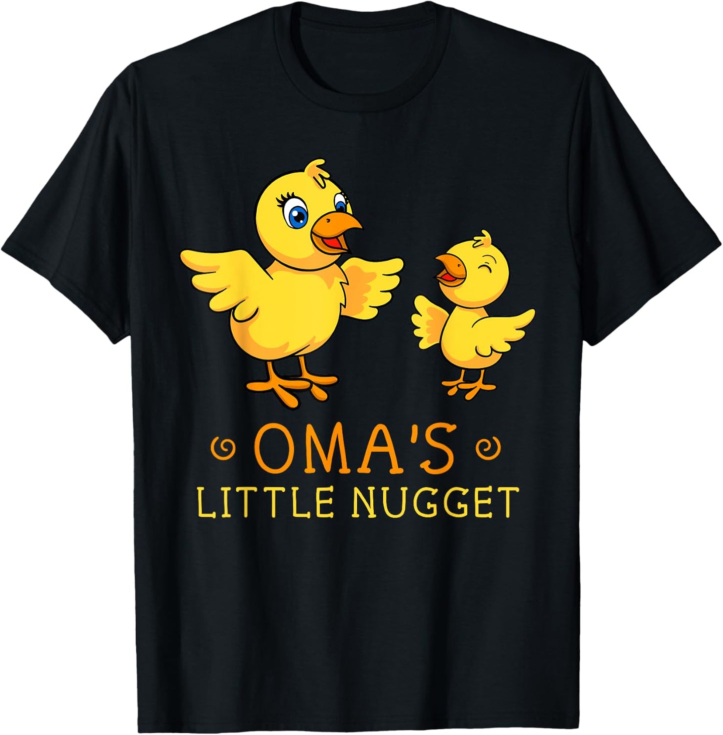 Oma Little Nugget Chick Deutschland Germany Grandma Dutch T-Shirt - T-Shirt | Black