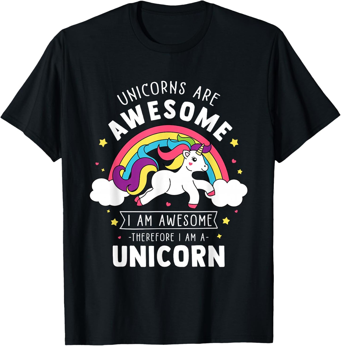 Unicorns are Awesome I'm A Unicorn - Funny Rainbow Gift Small T-Shirt - T-Shirt | Black