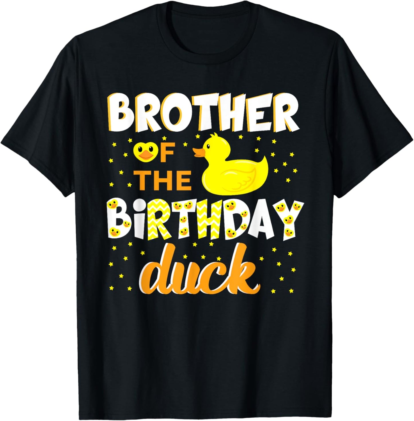 Brother Of The Birthday Duck Yellow Duck Birthday Fun T-Shirt - T-Shirt | Black