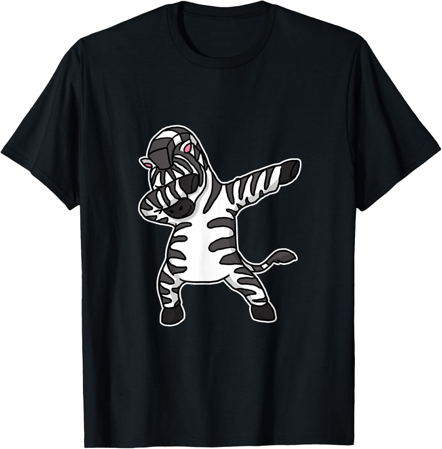 Funny Dabbing Zebra Gift Dab Dance T-Shirt - T-Shirt | Black