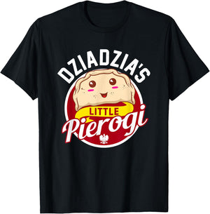 Dziadzia's Little Pierogi! Polish Baby Shower Gift T-Shirt - T-Shirt | Black