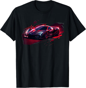 Exotic Concept Sports Car Supercar Luxury Hypercar Graphic T-Shirt - T-Shirt | Black