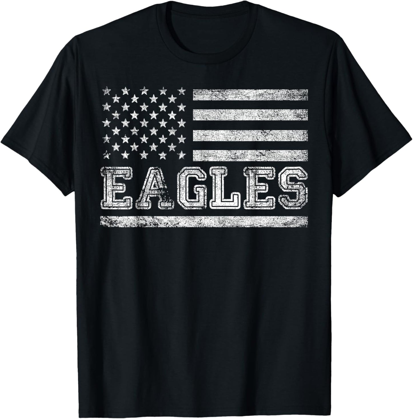 Eagles Sports Name Vintage Retro Gift Men Women Boy Girl T-Shirt - T-Shirt | Black