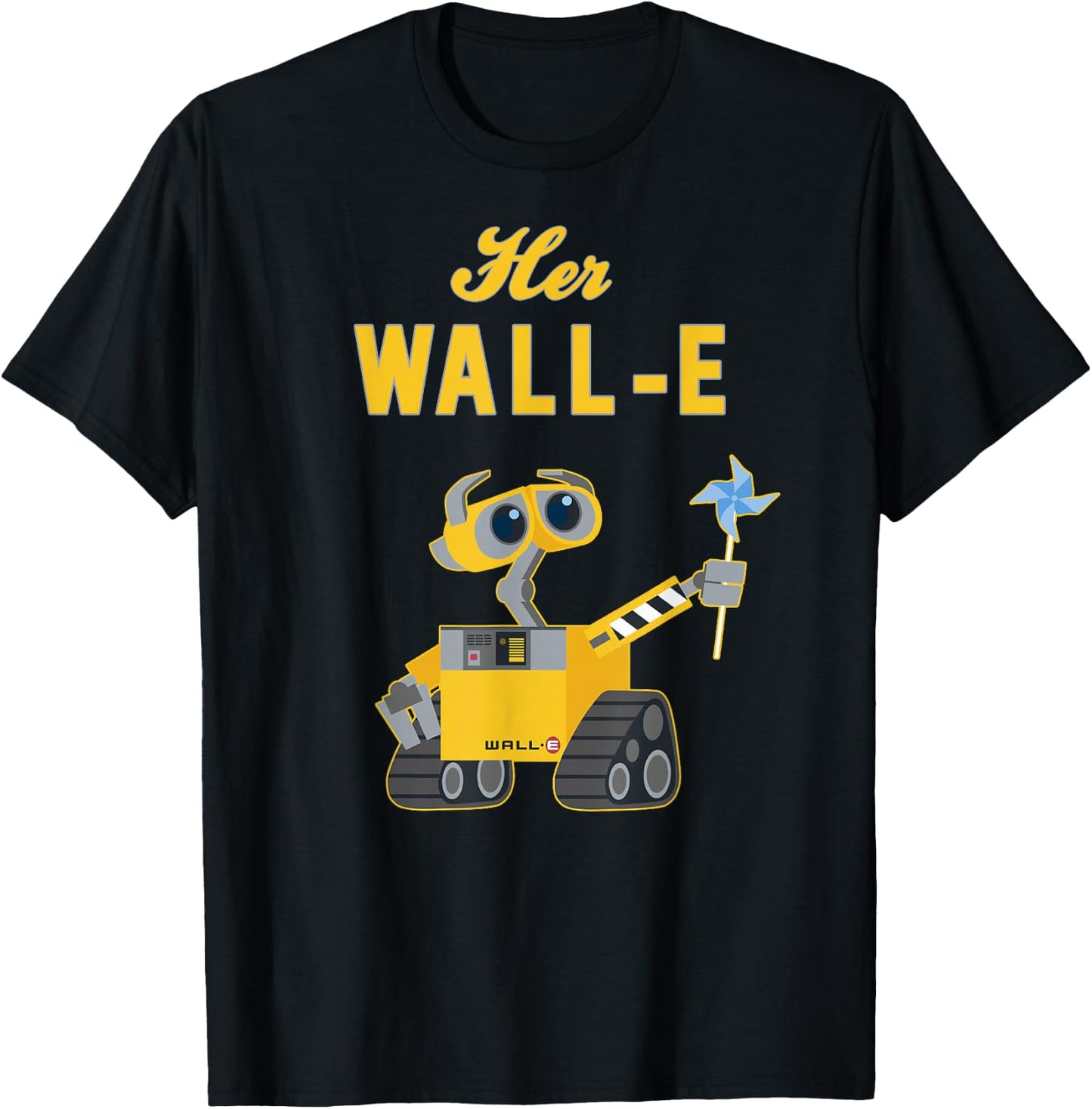 Disney Pixar Wall-E Her Wall-E Couples Small T-Shirt - T-Shirt | Black
